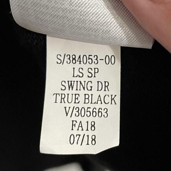 GAP Dress Women Size Small Black Swing Long Sleeve Basic Staple A Line Preppy - Picture 7 of 7